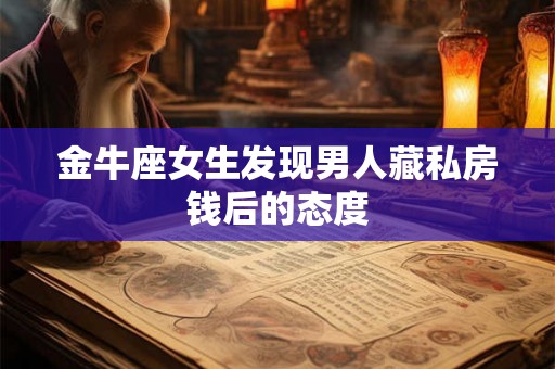 金牛座女生发现男人藏私房钱后的态度