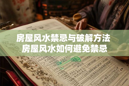 房屋风水禁忌与破解方法 房屋风水如何避免禁忌 房屋风水禁忌与破解方法 房屋风水如何避免禁忌