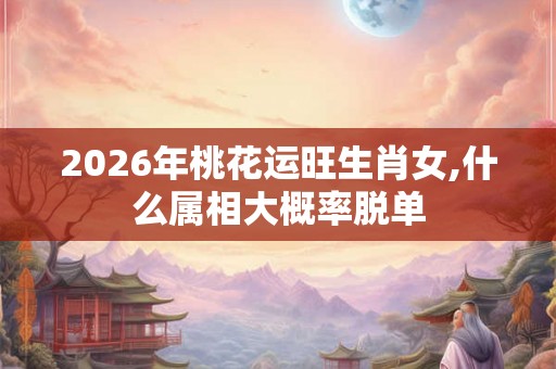 2026年桃花运旺生肖女,什么属相大概率脱单