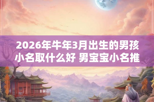 2026年牛年3月出生的男孩小名取什么好 男宝宝小名推荐