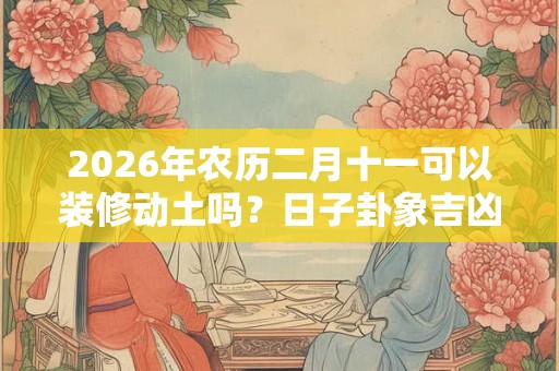 2026年农历二月十一可以装修动土吗？日子卦象吉凶？