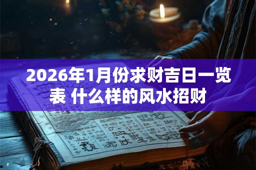 2026年1月份求财吉日一览表 什么样的风水招财 2026年1月份求财吉日一览表 什么样的风水招财