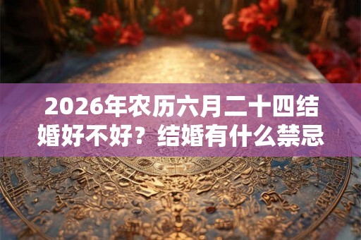 2026年农历六月二十四结婚好不好?结婚有什么禁忌? 2026年农历六月二十四结婚好不好?结婚有什么禁忌?