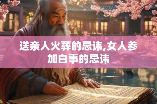 送亲人火葬的忌讳,女人参加白事的忌讳