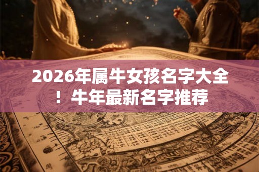 2026年属牛女孩名字大全！牛年最新名字推荐