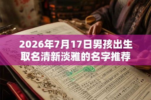 2026年7月17日男孩出生取名清新淡雅的名字推荐