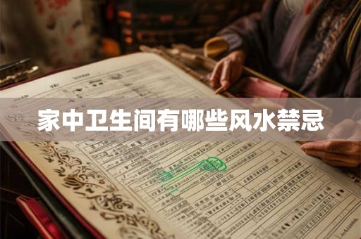 家中卫生间有哪些风水禁忌