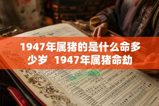 1947年属猪的是什么命多少岁  1947年属猪命劫