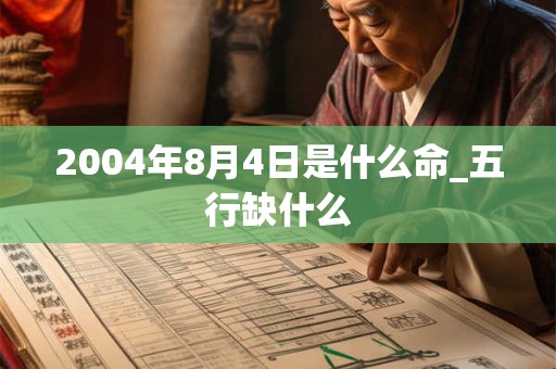 2004年8月4日是什么命_五行缺什么