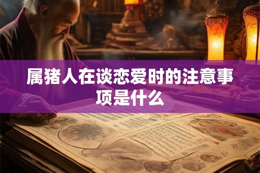 属猪人在谈恋爱时的注意事项是什么