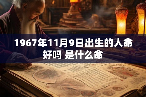 1967年11月9日出生的人命好吗 是什么命