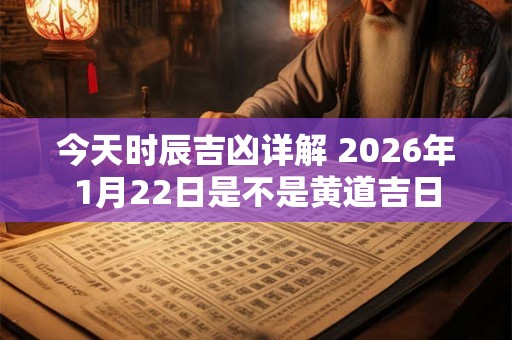 今天时辰吉凶详解 2026年1月22日是不是黄道吉日