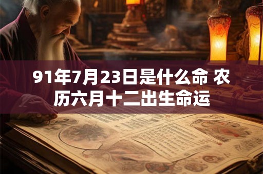 91年7月23日是什么命 农历六月十二出生命运 91年7月23日是什么命 农历六月十二出生命运