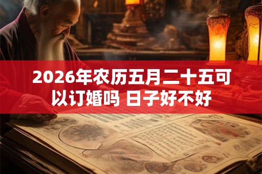 2026年农历五月二十五可以订婚吗 日子好不好