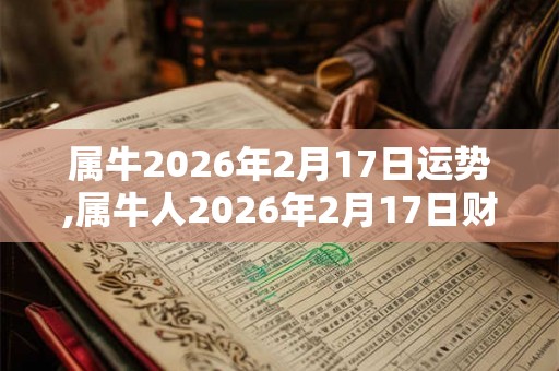 属牛2026年2月17日运势,属牛人2026年2月17日财运,生肖牛2026年2月17日运势