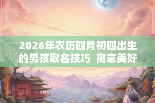 2026年农历四月初四出生的男孩取名技巧 寓意美好的名字 2026年农历四月初四出生的男孩取名技巧 寓意美好的名字