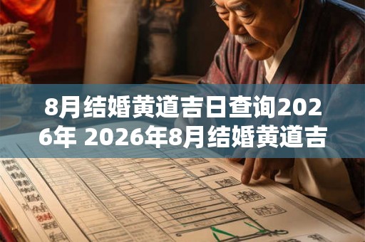 8月结婚黄道吉日查询2026年 2026年8月结婚黄道吉日是哪些 8月结婚黄道吉日查询2026年 2026年8月结婚黄道吉日是哪些