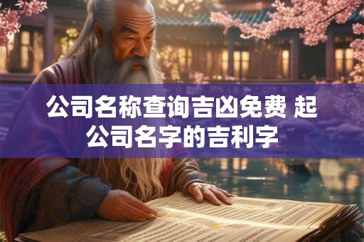 公司名称查询吉凶免费 起公司名字的吉利字 公司名称查询吉凶免费 起公司名字的吉利字