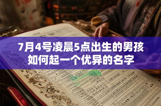 7月4号凌晨5点出生的男孩如何起一个优异的名字 7月4号凌晨5点出生的男孩如何起一个优异的名字