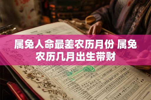 属兔人命最差农历月份 属兔农历几月出生带财
