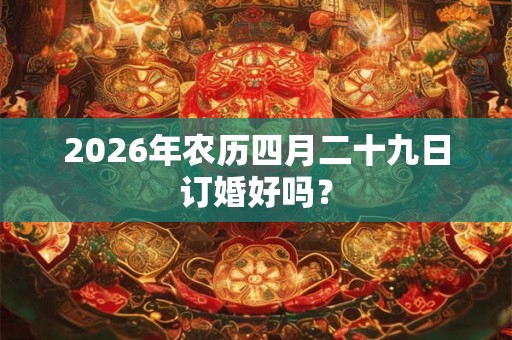 2026年农历四月二十九日订婚好吗? 2026年农历四月二十九日订婚好吗?