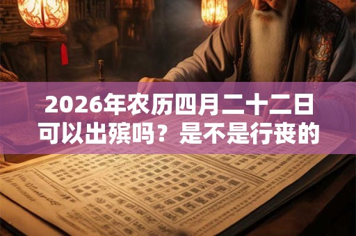 2026年农历四月二十二日可以出殡吗？是不是行丧的好日子？