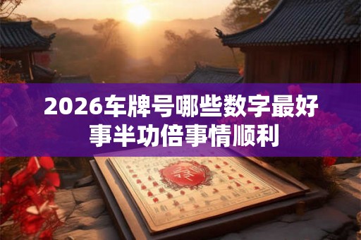 2026车牌号哪些数字最好 事半功倍事情顺利