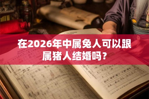 在2026年中属兔人可以跟属猪人结婚吗? 在2026年中属兔人可以跟属猪人结婚吗?