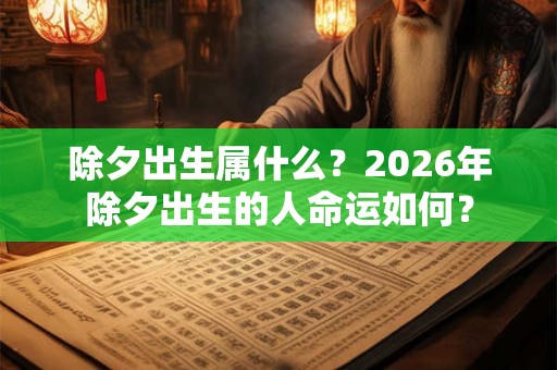 除夕出生属什么？2026年除夕出生的人命运如何？