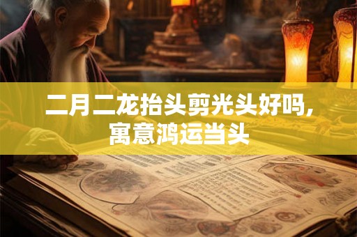二月二龙抬头剪光头好吗,寓意鸿运当头