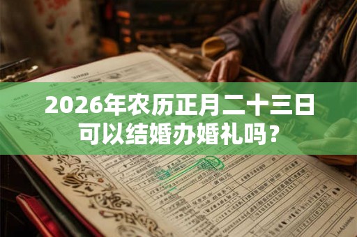 2026年农历正月二十三日可以结婚办婚礼吗？
