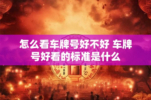 怎么看车牌号好不好 车牌号好看的标准是什么
