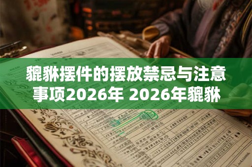 貔貅摆件的摆放禁忌与注意事项2026年 2026年貔貅摆件应注意哪些摆放禁忌