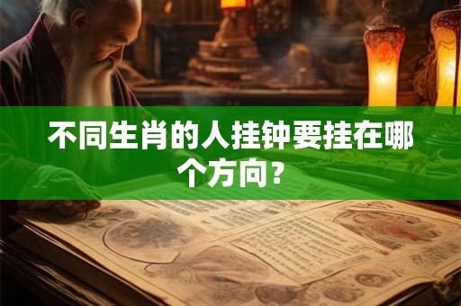 不同生肖的人挂钟要挂在哪个方向? 不同生肖的人挂钟要挂在哪个方向?