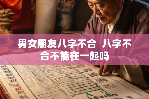 男女朋友八字不合  八字不合不能在一起吗