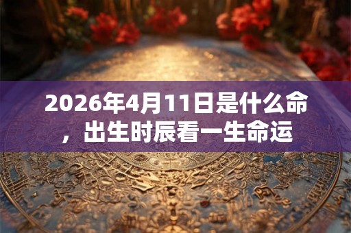 2026年4月11日是什么命，出生时辰看一生命运