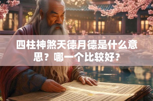四柱神煞天德月德是什么意思？哪一个比较好？