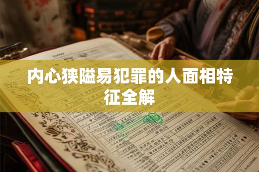 内心狭隘易犯罪的人面相特征全解