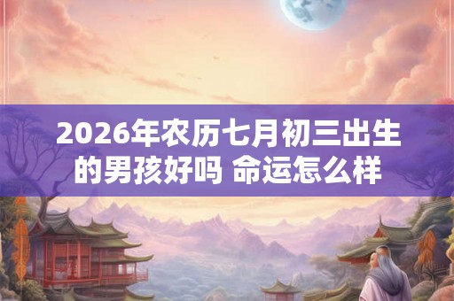 2026年农历七月初三出生的男孩好吗 命运怎么样