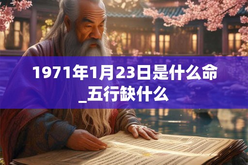 1971年1月23日是什么命_五行缺什么