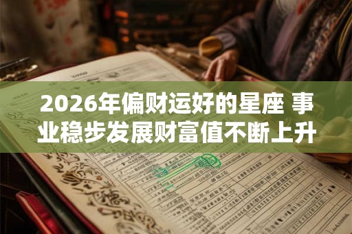 2026年偏财运好的星座 事业稳步发展财富值不断上升