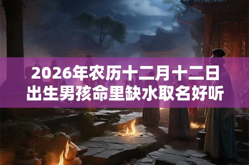 2026年农历十二月十二日出生男孩命里缺水取名好听男孩名字