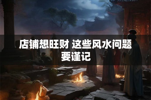 店铺想旺财 这些风水问题要谨记