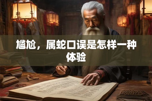 尴尬，属蛇口误是怎样一种体验