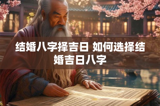 结婚八字择吉日 如何选择结婚吉日八字