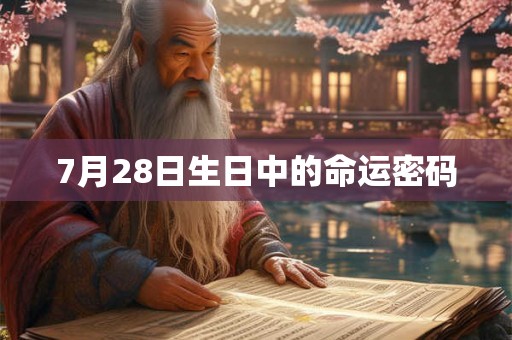 7月28日生日中的命运密码