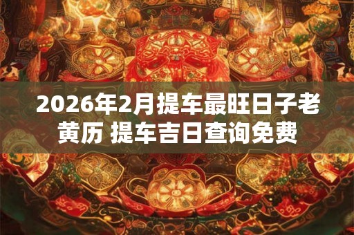 2026年2月提车最旺日子老黄历 提车吉日查询免费