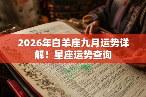 2026年白羊座九月运势详解！星座运势查询