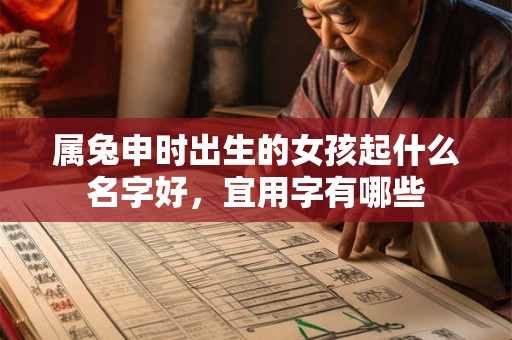 属兔申时出生的女孩起什么名字好，宜用字有哪些