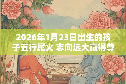 2026年1月23日出生的孩子五行属火 志向远大赢得尊重